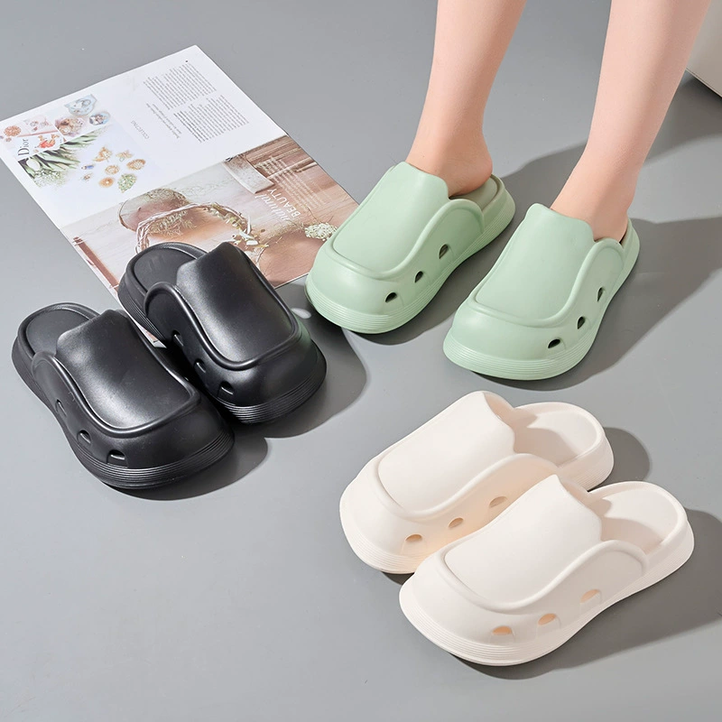 2023 Летняя обувь в новом стиле в пещере, женская верхняя одежда для пары с толстым носком, пляжные сандалии и тапочки, мужское ощущение ступания на обувь