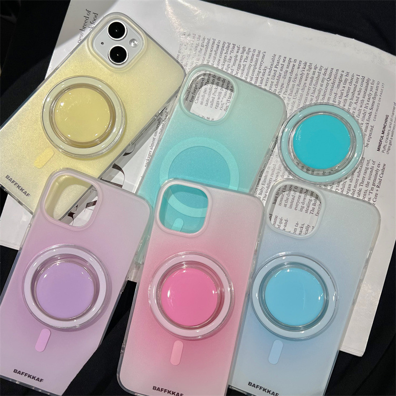 Estilo simple degradado color sólido 14ProMax soporte magnético iPhone13 para Apple 15 funda para teléfono móvil 12 mujer 14
