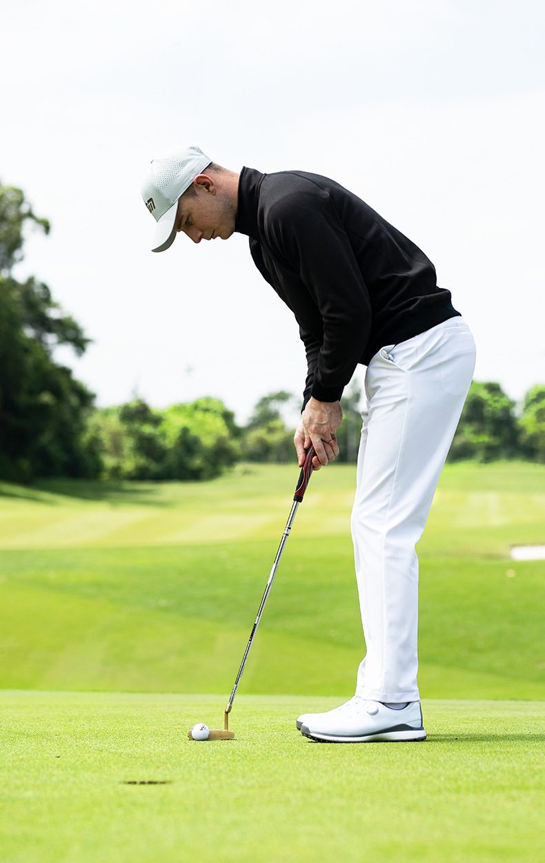 Áo len golf nam dài tay cổ cao, lót nhung ấm áp — Áo lót nhung màu đen YF108 chi tiết 10