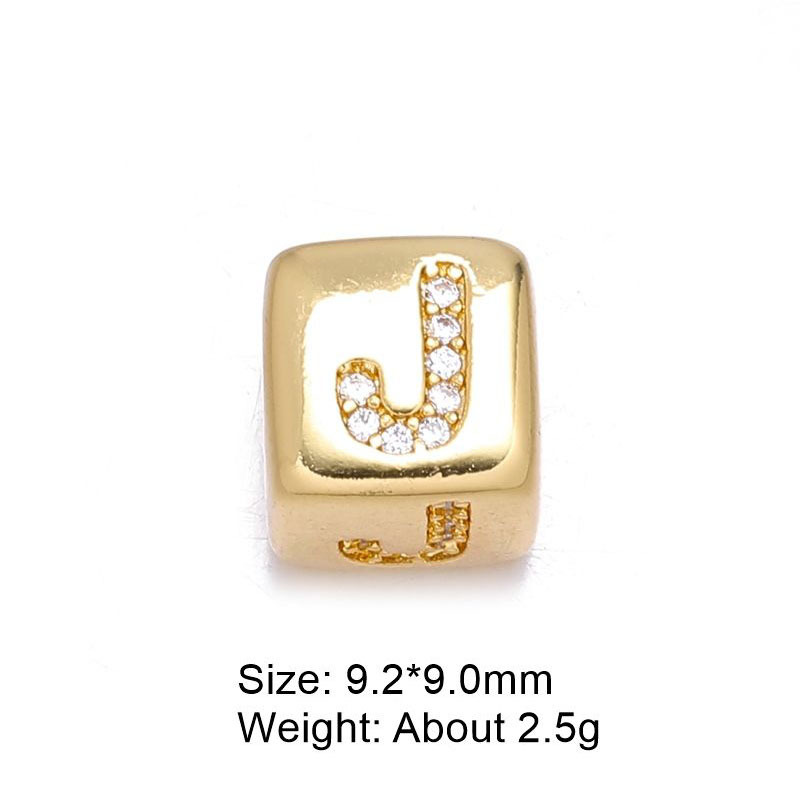 3g Weight Beads Jewelry Making Type DIY Ornament Accessories Classification 1 Piece Quantity Copper Material Letter Pattern All Seasons Season Polished Finish Plating Design Simple Style Style 1 Piece Copper Letter Polished DIY Ornament Accessories Beads 12