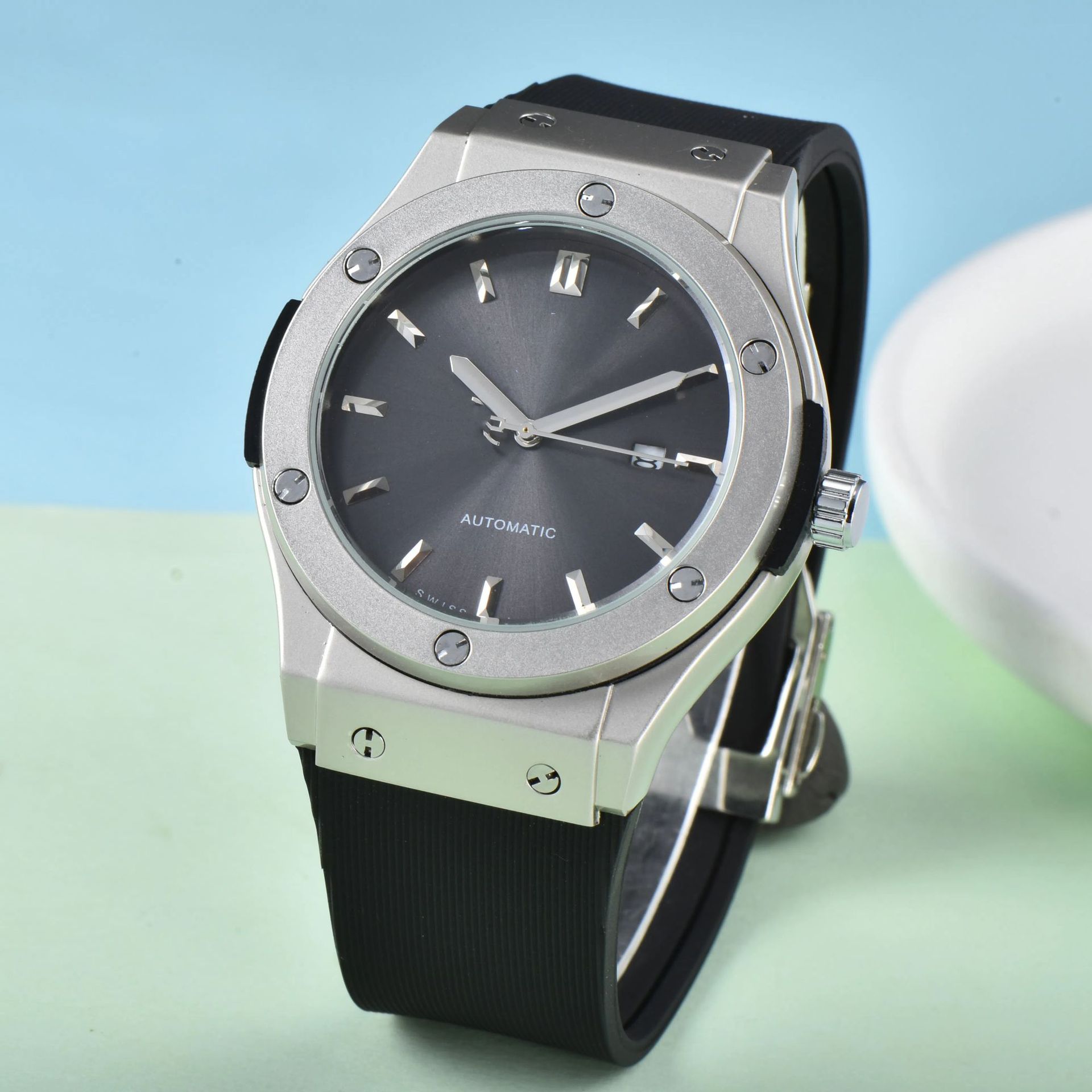 Foreign Trade Popular Manufacturer Direct Sales Wholesale Aliexpress Wis Men's Fully Automatic Non-Mechanical Watch Casual Silicone Watch