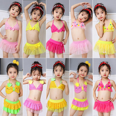 Girls' swimsuit wholesale small and medium-sized children's split baby girl toddler princess girl swimsuit 0-2 years old children's swimsuit
