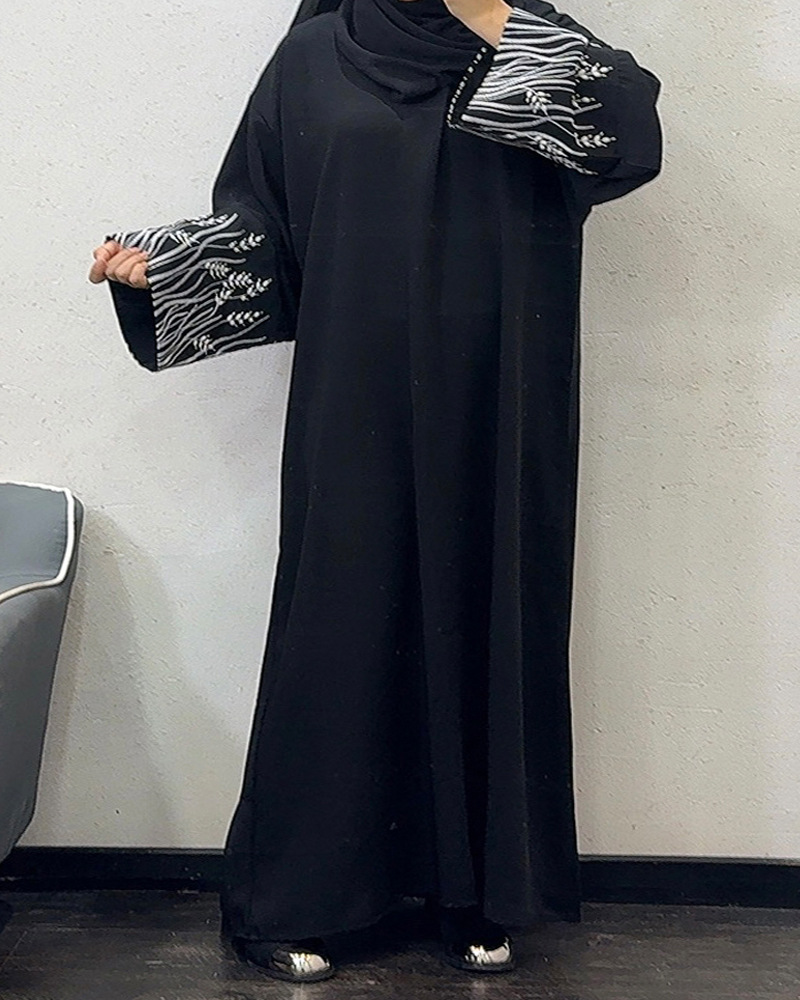F430 Foreign Trade Cross-border E-commerce Dubai Arab Embroidered Robe Fashion Long Dress In Stock_ecoleips.com