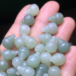Unbounded natural Qinghai material Hetian Jade tee accessories diy bracelet 108 beads Bodhi accessories