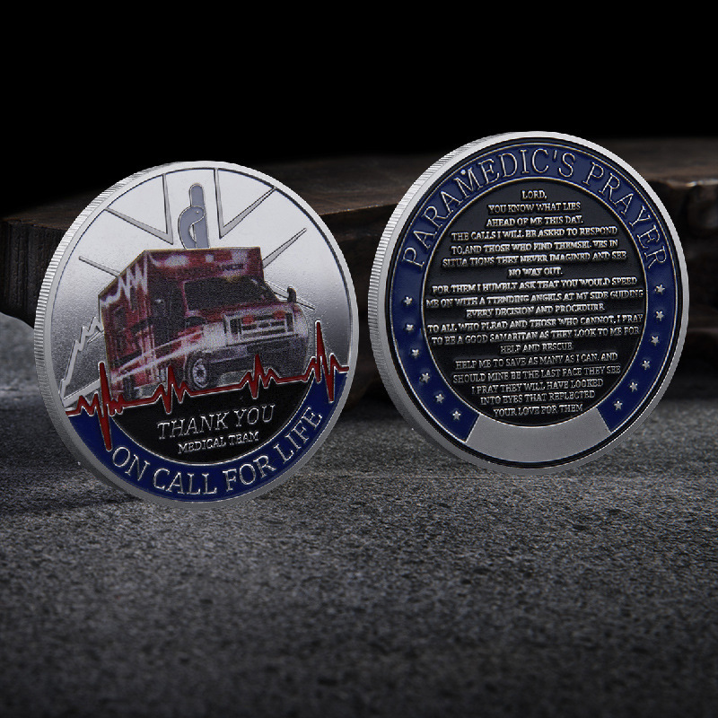 Foreign Trade Commemorative Coins Emergency Medical Service Military Medical Commemorative Coins Challenge Coins Nursing Staff Prayer Commemorative Coins