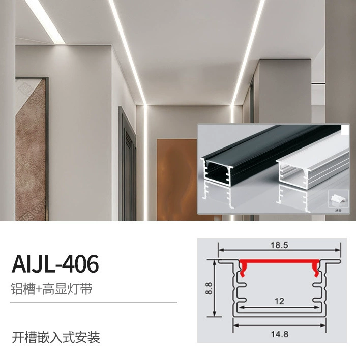 LED linear light strip, recessed/wall mount, COB options, 24V transformers, 1 m length