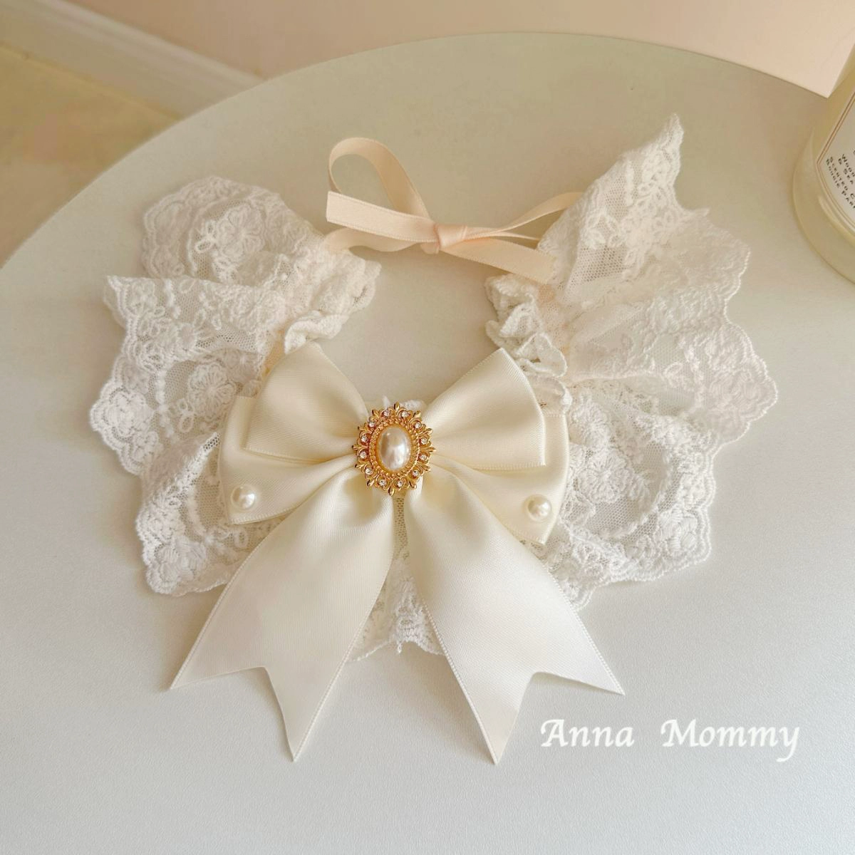 Британский ретро кружевной бантик, нагрудник для кошки, нагрудник для собаки, полотенце для слюны, украшение для свадебного платья принцессы, Ragdoll Cat