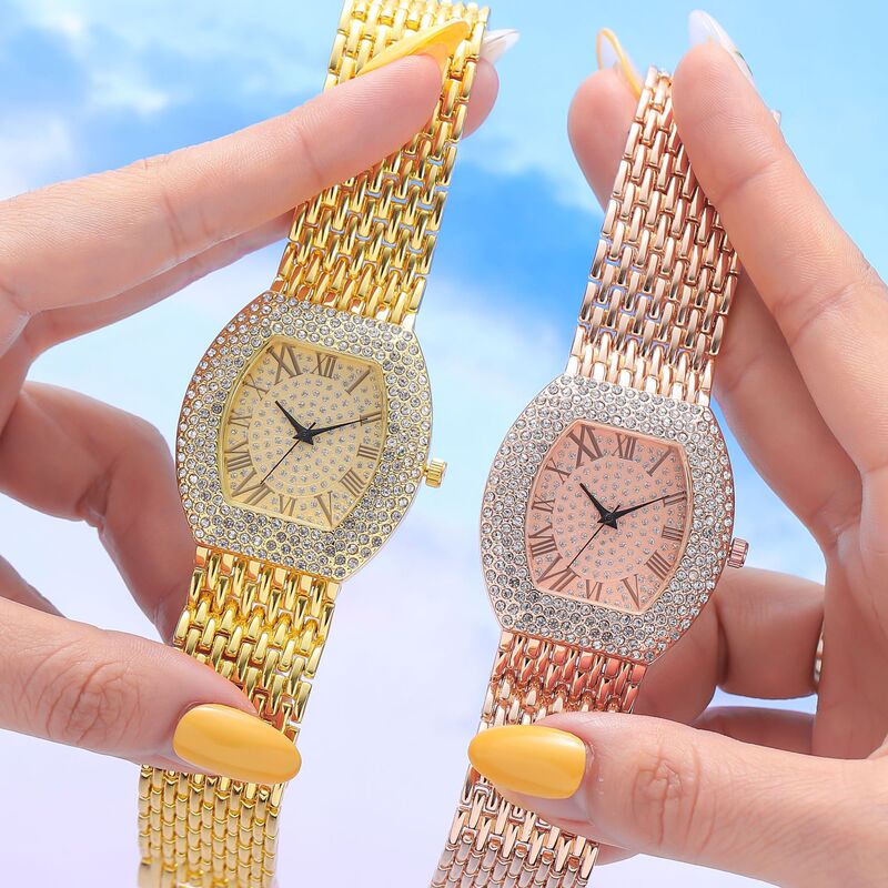 2023 spring new foreign trade explosions fashion diamond star simple style Roman numeral time women's watch 2023 spring new foreign trade explosions fashion diamond star simple style Roman numeral time women's watch