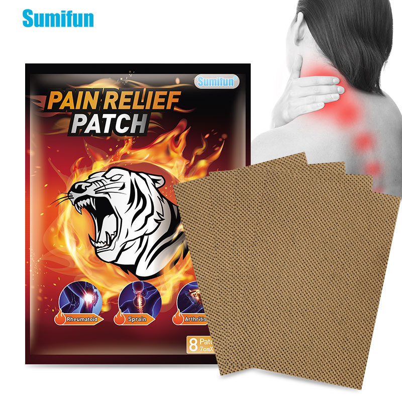 Rosso Bianco Sumifun Tiger Cervicale, Lombare, Gambe Acido e Disagio per Unguento Articolare 8 Patch K06501_voghion.com