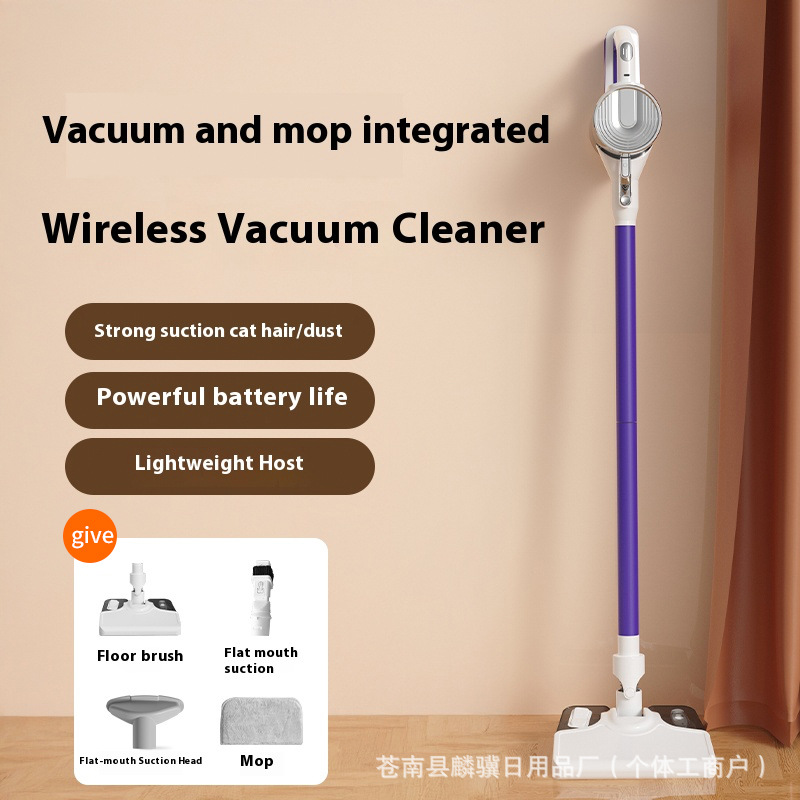 Cross-Border Household Small Vacuum Cleaner All-In-One Rechargeable Wireless Vacuum Cleaner Suction High-Power Vacuum Cleaner Small
