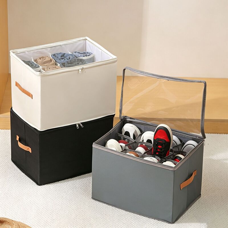 Cross-Border Popular Shoe Box, Foldable Compartmentalized Storage Box, Moisture-Proof Shoe Storage Box with Lid for Bedroom Closet Cross-Border Popular Shoe Box, Foldable Compartmentalized Storage Box, Moisture-Proof Shoe Storage Box with Lid for Bedroom Closet