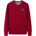 906 Upgraded Pure Cotton Regular Fit Wine Red