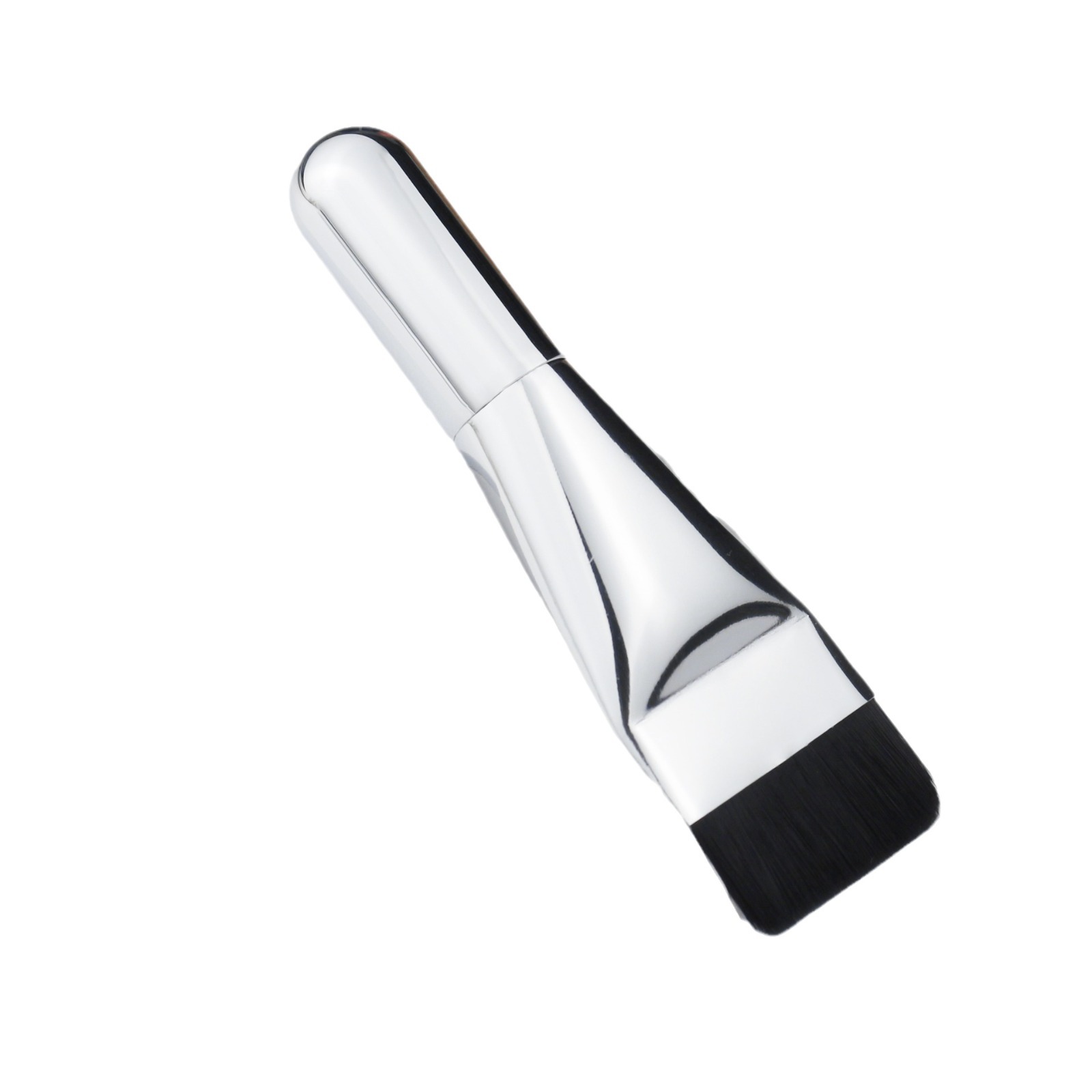 Venta caliente transfronteriza maquillaje base transparente cepillo de base de una palabra cabeza plana cepillo de máscara de pelo suave ultrafino mini cepillo de maquillaje de mango corto