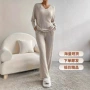 女式跨境春秋v领阔腿裤