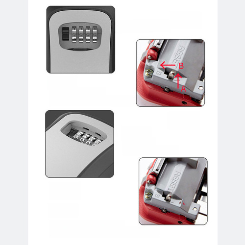 Temporary renovation password key box, construction site installed key cat eye password lock box, door construction site password box, plastic model