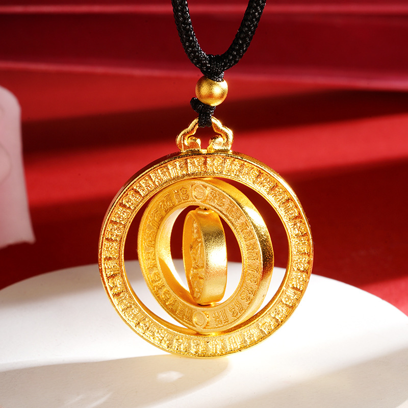 Vietnam arena oro giratorio hebilla de la paz collar estilo chino disco auspicioso corriendo vintage suministro directo fábrica