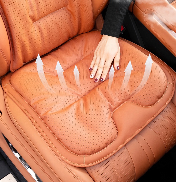 Car Seat Cushion, Suitable for All Seasons, High-End Nappa Leather for Interior Use, Suitable for Mercedes-Benz and Bmw, Single-Piece Seat Cover for Rear Row