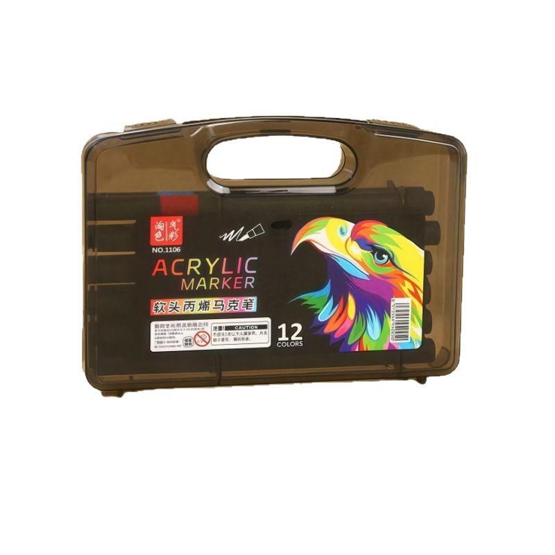 Nuevo marcador acrílico de cabeza suave, pintura de graffiti para niños, bolígrafo de acuarela, color superpuesto, línea de contorno, marcador, papelería