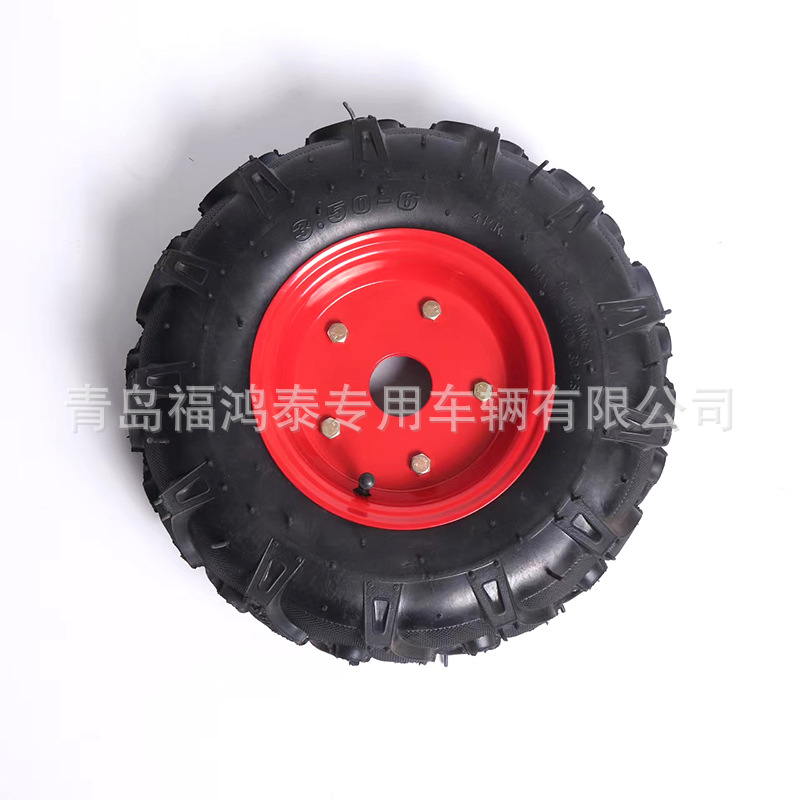 厂家批发350-6农用微耕机扒轮充气轮400-8旋耕农机轮人字纹轮胎