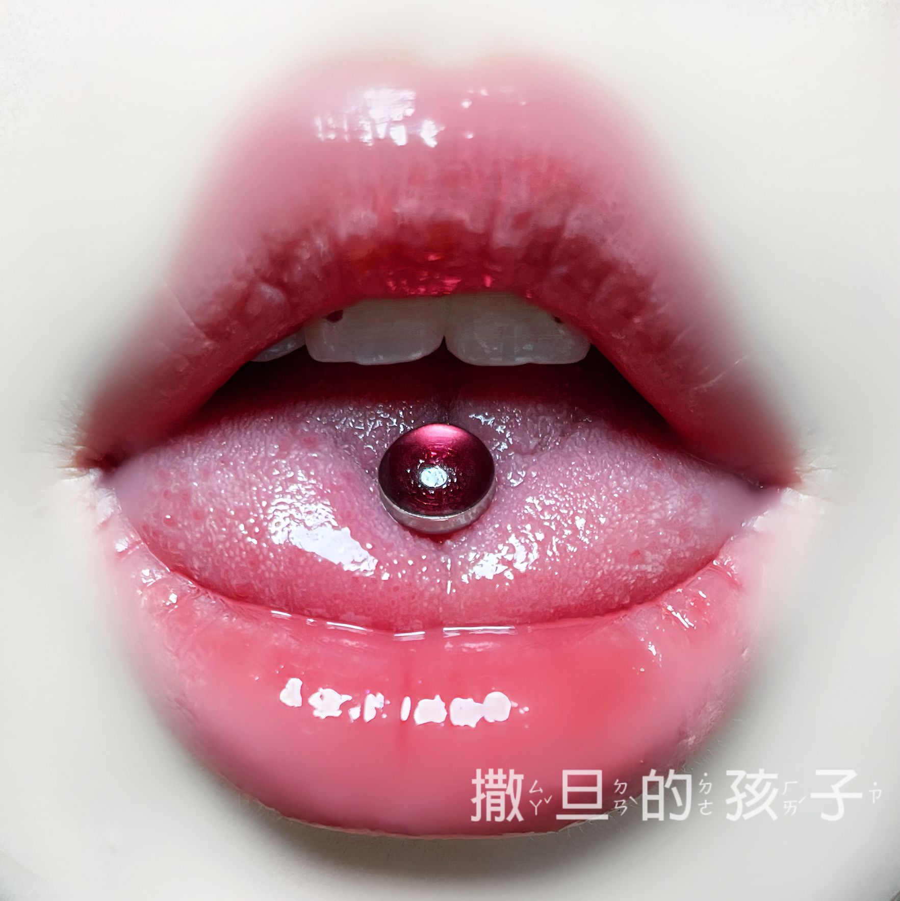 Pointed titanium steel lip stud product view