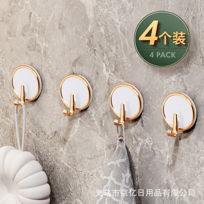 Puerta de lujo ligera detrás del gancho no perforado puerta de entrada de viscosidad fuerte vestimenta percha gancho adhesivo sombrero