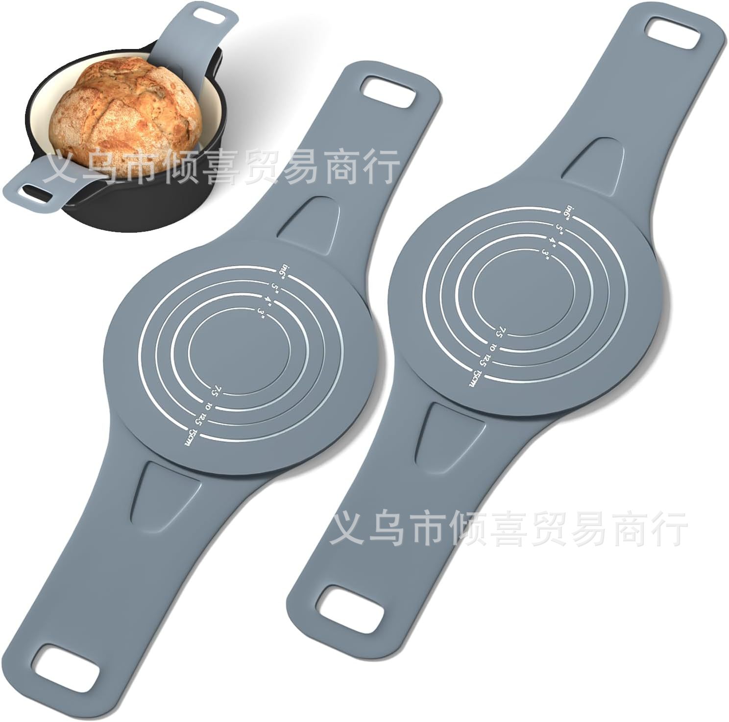 Amazon Silicone Dough Bread Mat Set with Round Baking Mat Reusable Dutch Oven Liner
