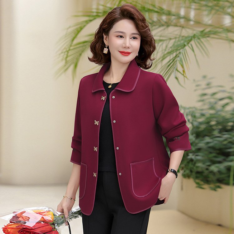 结婚衣服妈妈秋装礼服短款风衣中年气质喜婆婆婚宴装外套订婚上衣|undefined