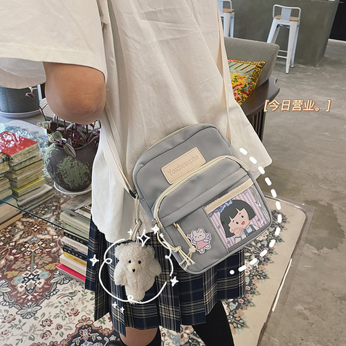  New Small Bag Japanese Cute Creative Transparent Student Crossbody Bag Women’s Casual Simple Shoulder Bag