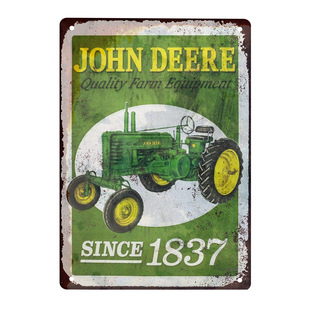 Vintage JOHN DEERE Iron Painting Farm Wall Decoration Classic Green Tractor Decoration Metal Poster