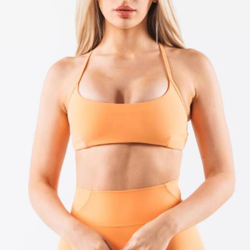 New Slim Strap Sports Bra Underwire Beauty Back Yoga Top Women's Fitness Running Dance Clothing One Piece Drop Shipping