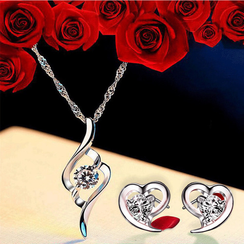 Wholesale Women's Niche Design Earrings & Necklace Sets with Stud Earrings and Pendants, Perfect for Accessories