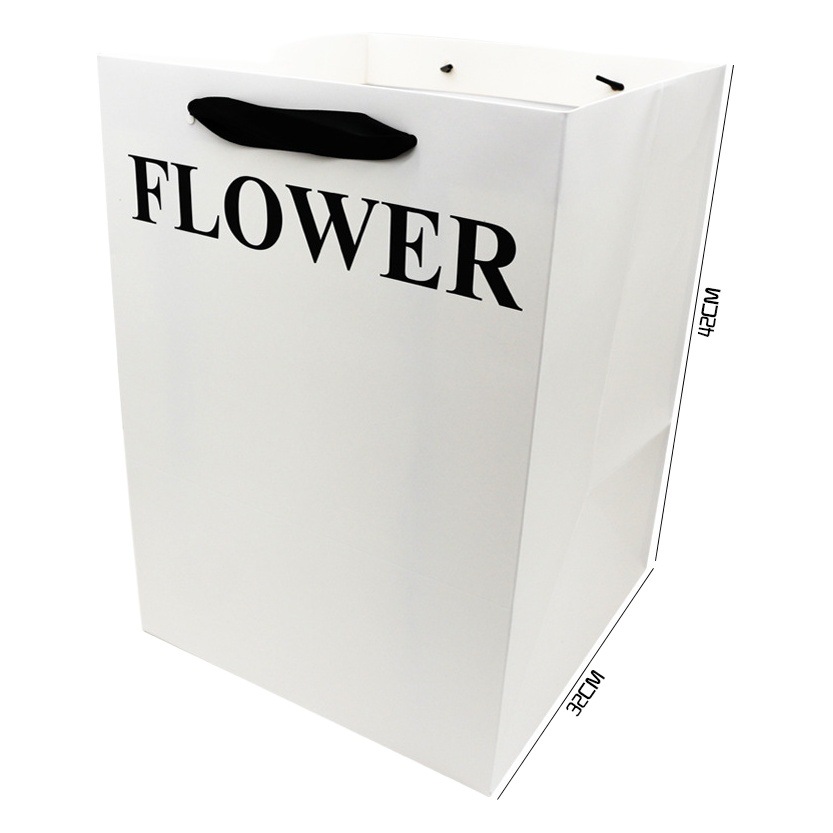 Bolso de flores bolsa de papel de embalaje Internet celebridad cuadrado abrazo bolsa de regalo grande ramo bolsa de embalaje portátil al por mayor