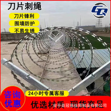 热镀锌刀片刺绳围墙防盗网铁路防护网滚笼蛇腹型隔离网果园栅栏网