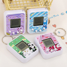 跨境方形宠物机电子游戏机钥匙扣挂件掌上虚拟养宠物怀旧儿童玩具