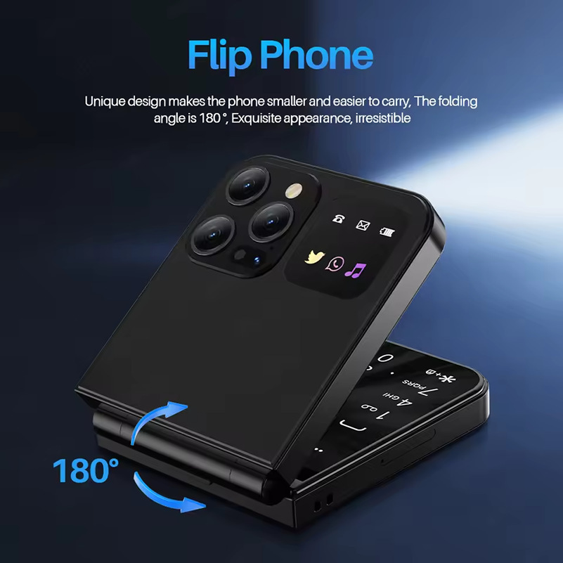 Qatlanan Mini Telefon Böyük Düyməli, Ehtiyat Telefon