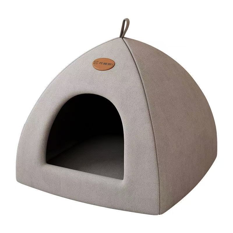 Nido de gato de tienda de campaña invierno cálido nido de bolsa semi-cerrado para dormir nido de perro nido de gato de tienda de campaña general de gato nido de mascotas