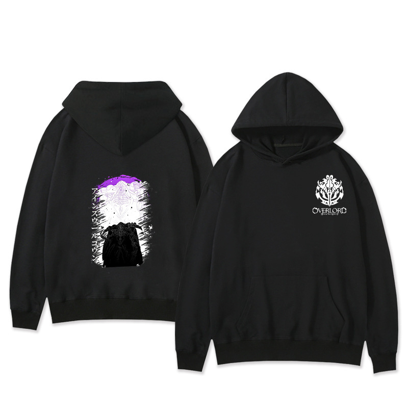 Suéter con capucha perimetral del rey de los muertos OVERLORD Suéter holgado bidimensional del rey de los huesos Tendencia
