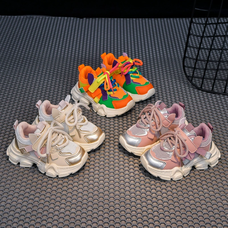 Осенняя новая детская спортивная обувь хлебная обувь модная обувь для бега мужская и женская детская обувь трансграничный спот