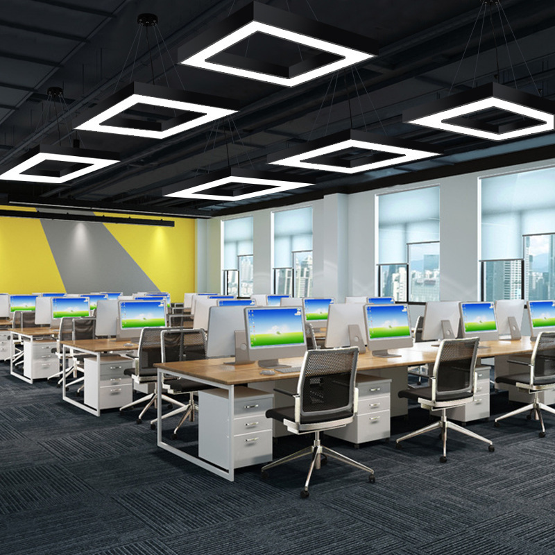 lámpara led cuadrada estudio sala de conferencias tienda pasillo de oficina iluminación industrial viento personalizado