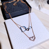 Fashionable design necklace, short chain for key bag  heart shaped, accessory, city style