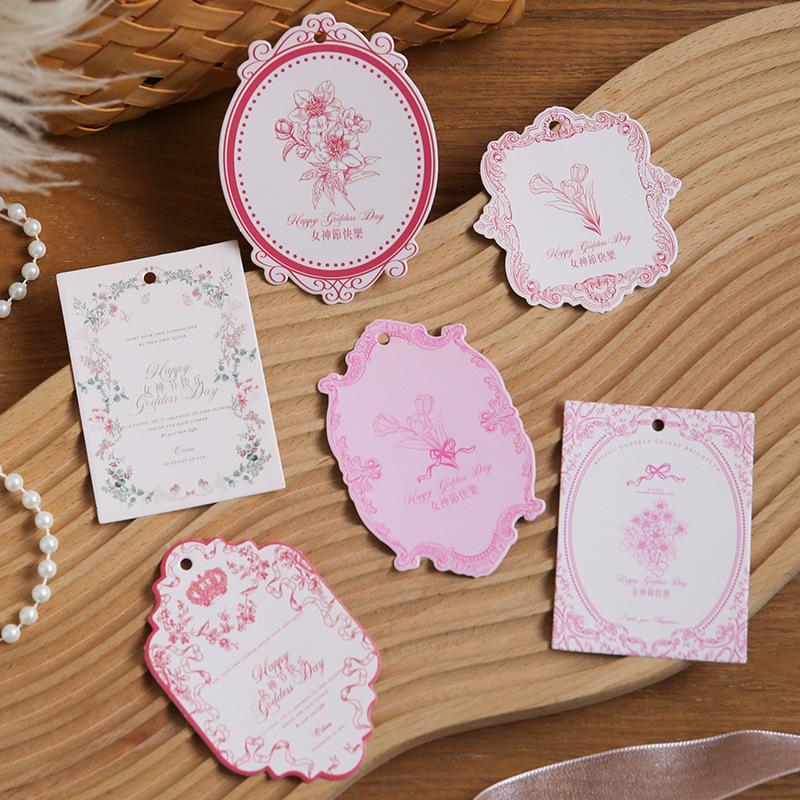 3.8 Tarjetas de fiesta de la diosa encantadora diosa tarjeta de felicitación tarjeta de regalo de ramos de flores francesa tarjeta de felicitación