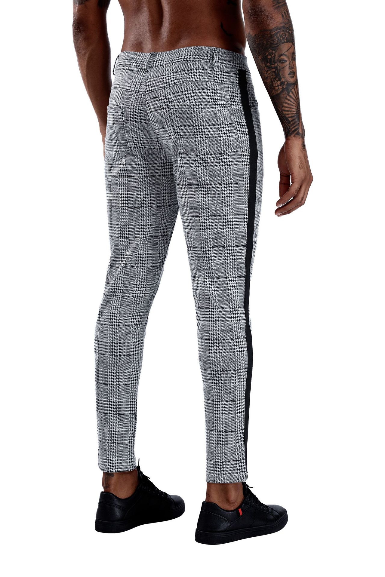 Casual broek heren - geruite broek in streetwear stijl_voghion.com