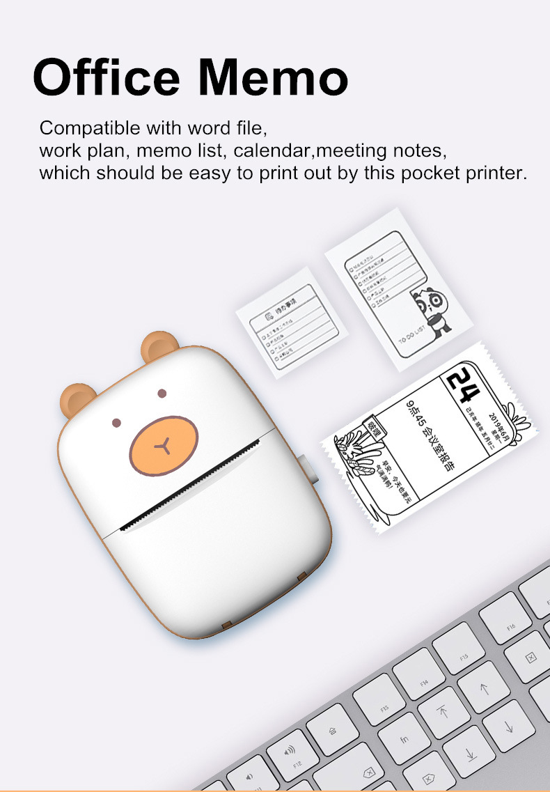 跨境专供便携打印机改错题整理助手迷你口袋照片打印机错题打印机详情6