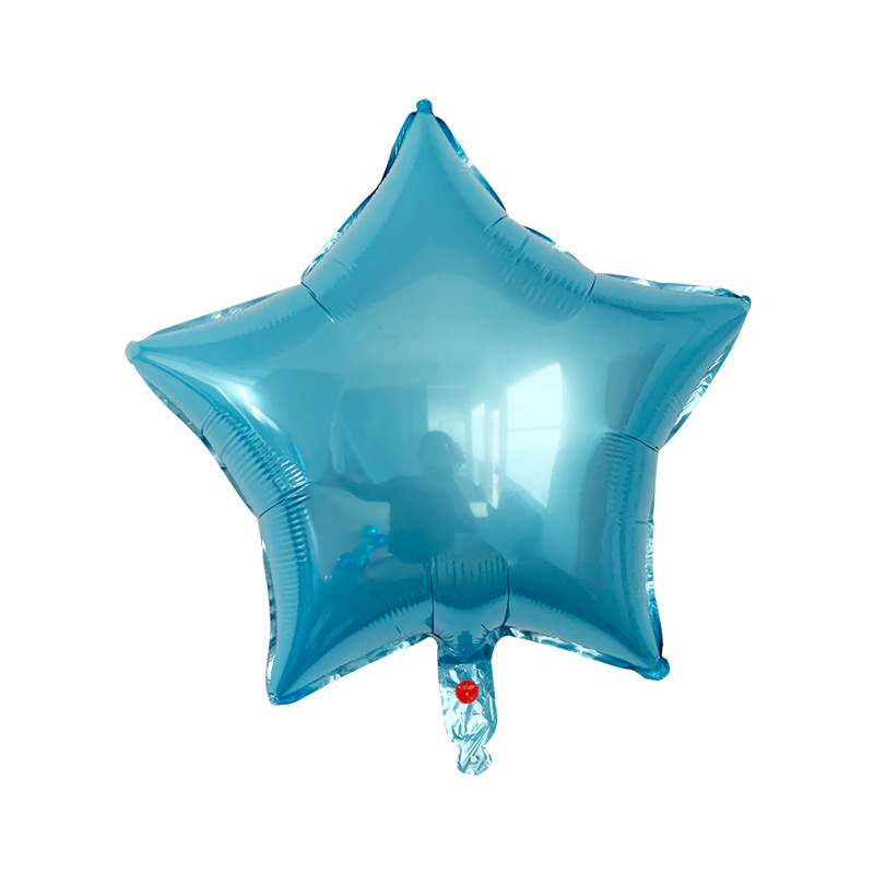 Estrella de cinco puntas 18 pulgadas azul perlado
