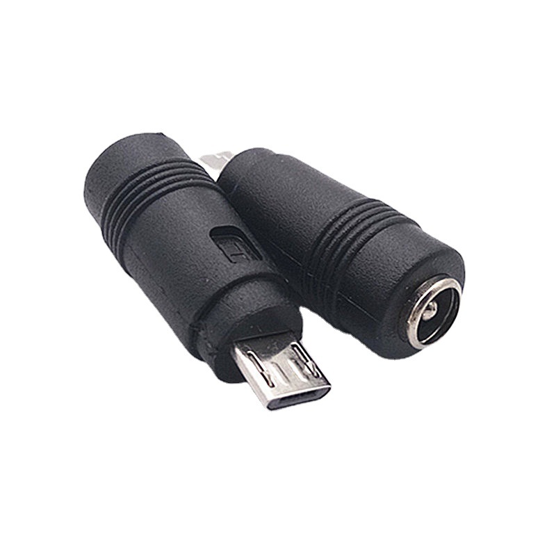手机适配器DC转换头 5.5*2.1MM母转mirco usb公转接头 v8口安卓口