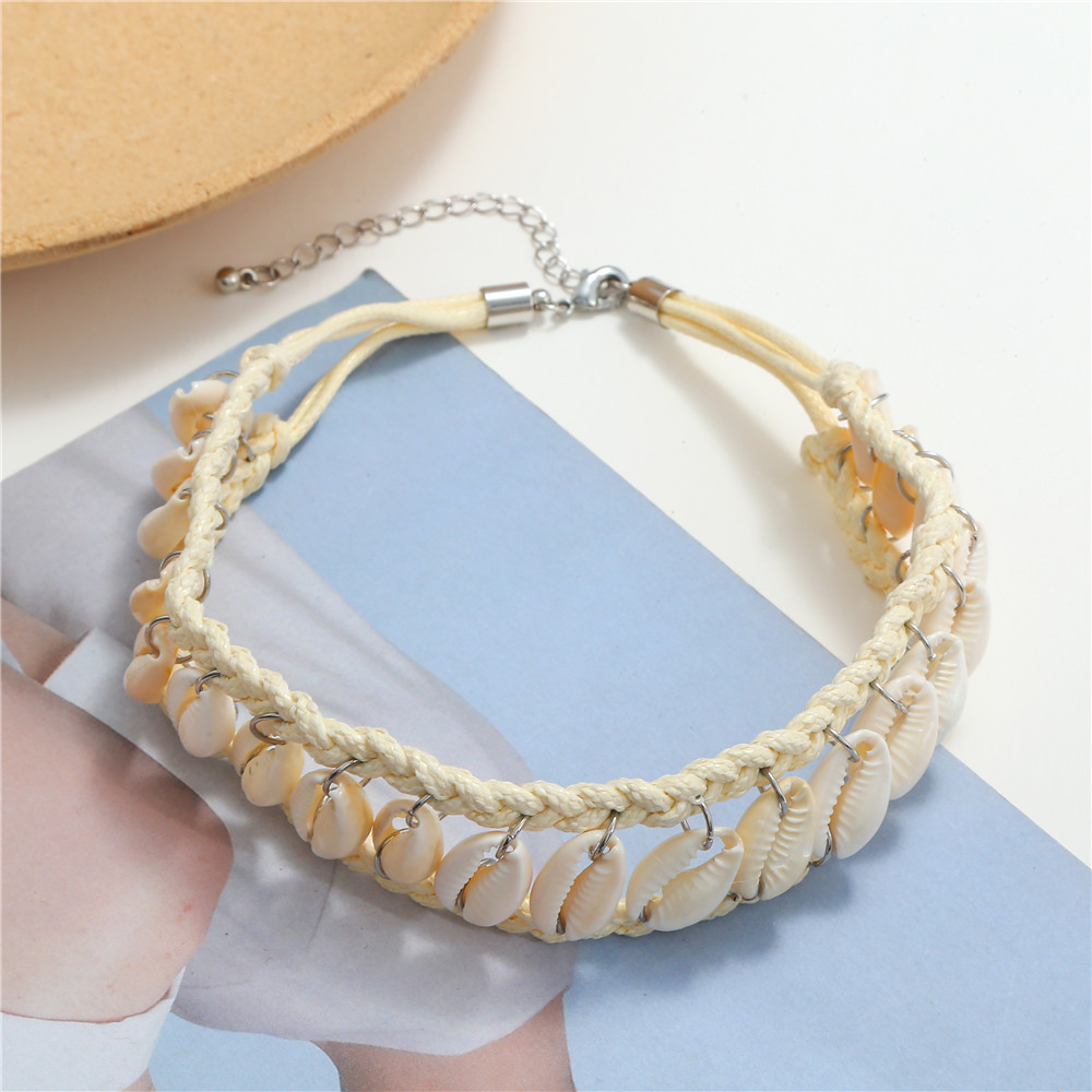 European And American New Bohemian Creative Hand-woven Shell Necklace display picture 2