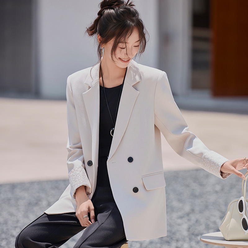 高级感气质时尚百搭宽松西装外套女2025秋冬新款设计感小众小西服|undefined