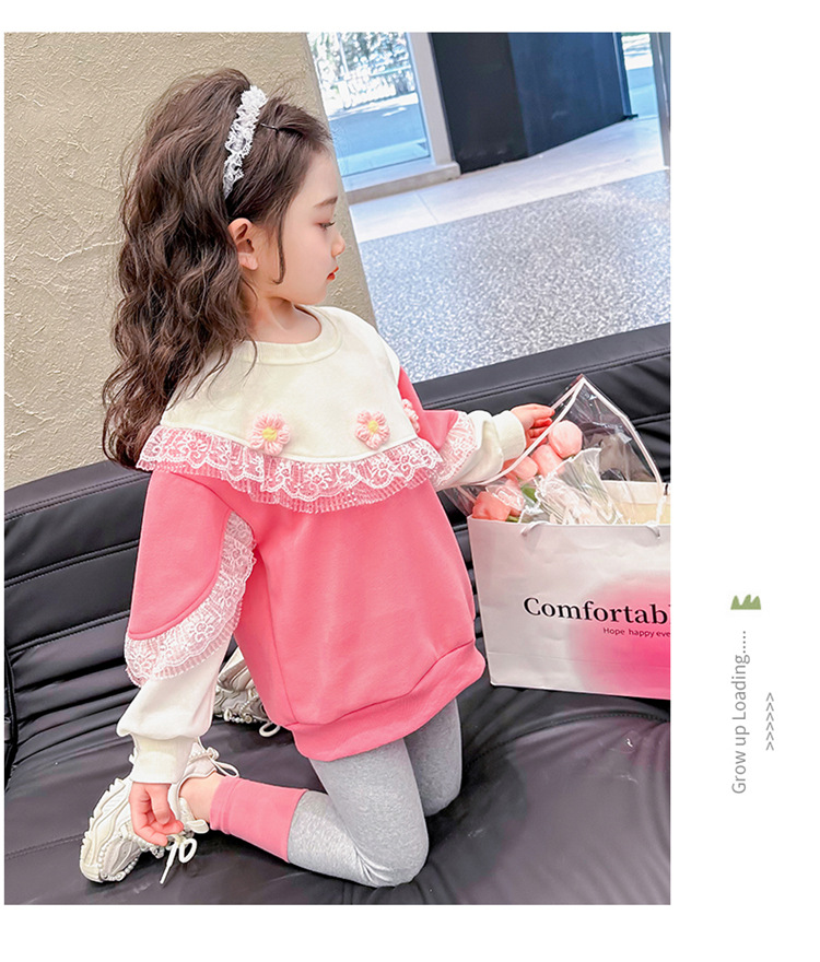 Dräi Blummen Ënnerwäsch 2024 Fréijoer Nei Moudeg Kanner- a Meedercher Sport Zweedeel Set_voghion.com