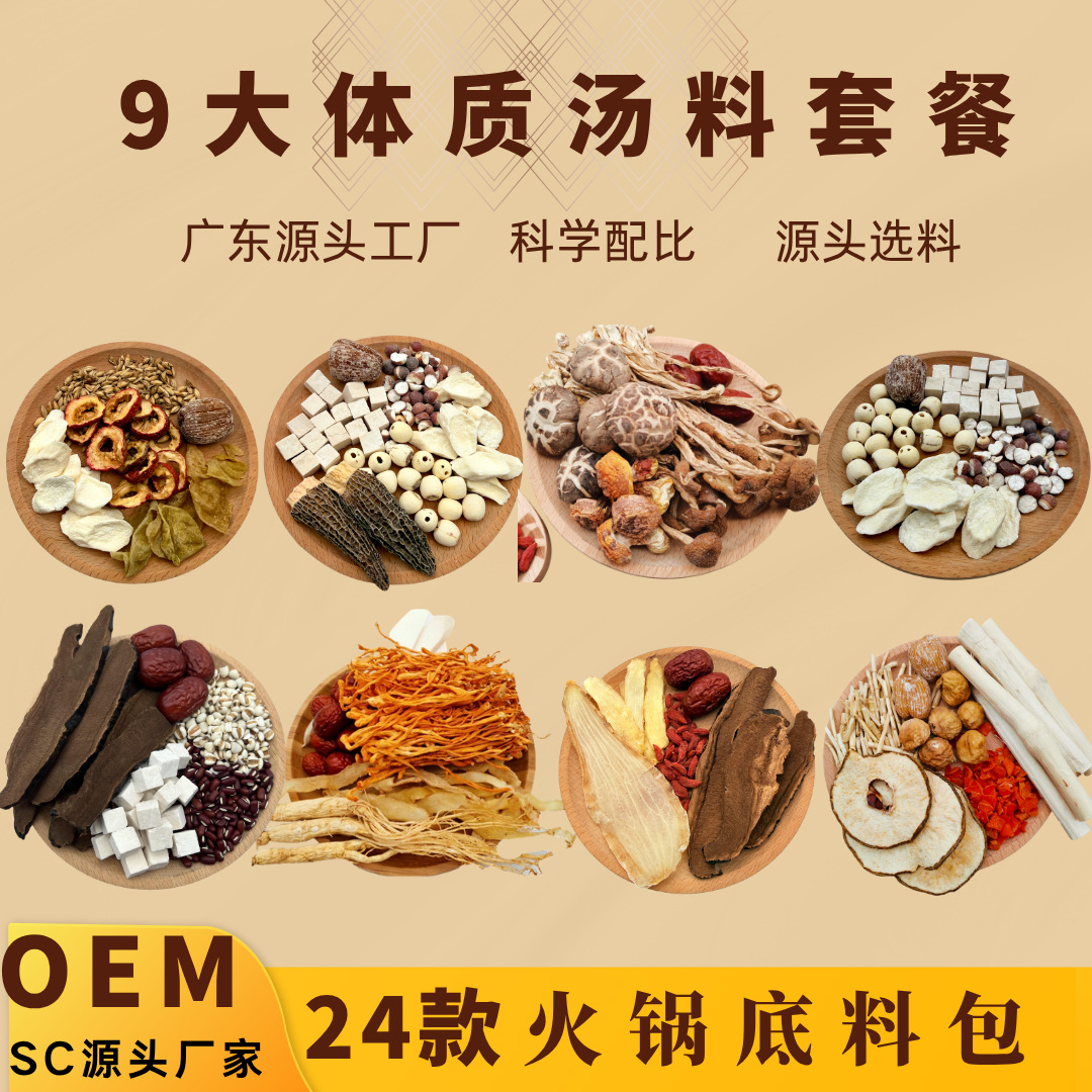 九大体质养生汤料包药膳火锅底料小炖盅汤包一人食滋补材料包广式