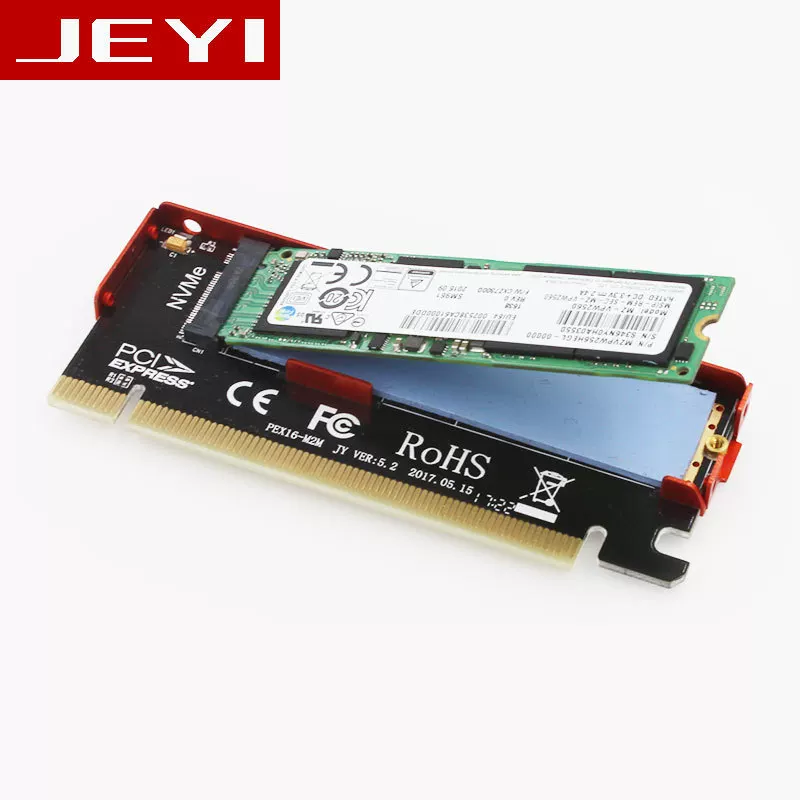 Переходная карта NVME M.2 в PCIe 3.0, полноскоростная карта расширения X16, MKEY, алюминиевый корпус, охлаждение